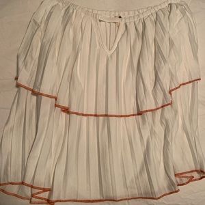 Free People White Tiered Strapless Top - size S